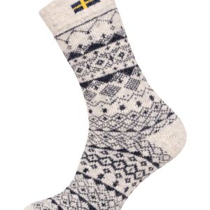 Ein Paar 80% Wollsocken Schweden Flagge Skandinavisch