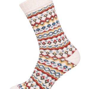 Ein Paar 45% Wollsocken Buntes s Design