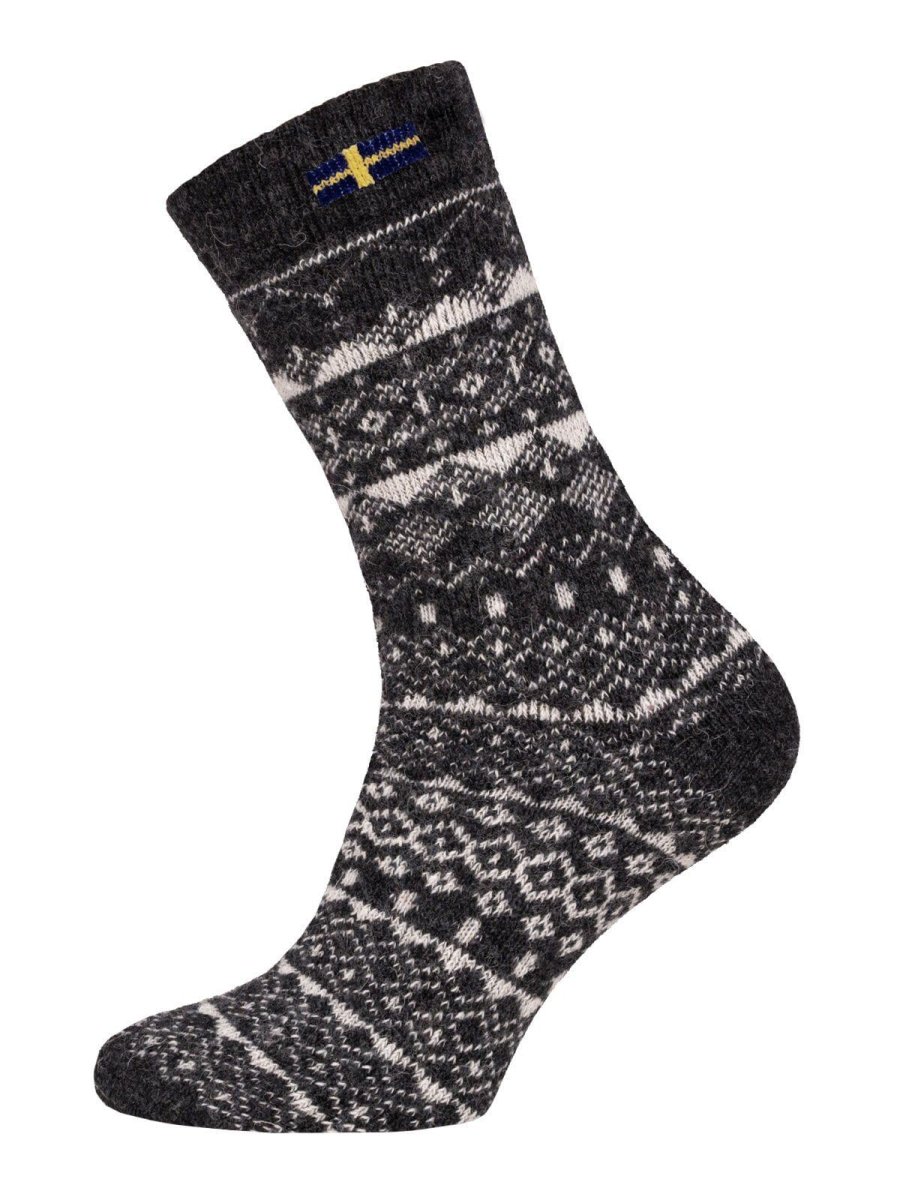 Ein Paar 80% Wollsocken Schweden Flagge Skandinavisch – Bild 3
